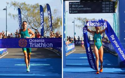 Redmond and Offord Claim Mooloolaba Triathlon Oceania Cup Titles