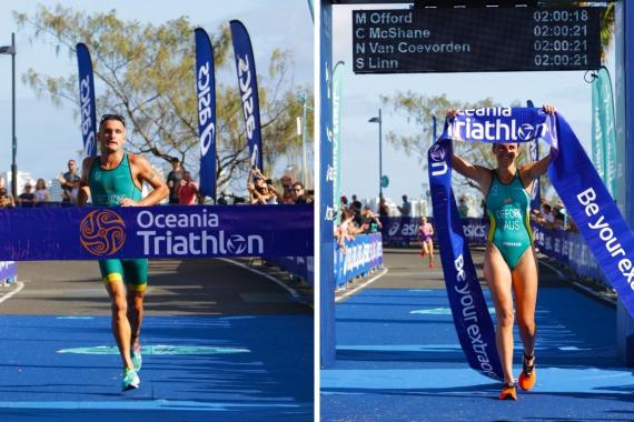 Redmond and Offord Claim Mooloolaba Triathlon Oceania Cup Titles